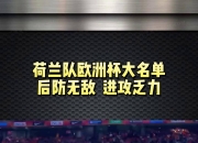荷兰队欧洲杯预选赛爆发良好表现，队伍士气高涨 