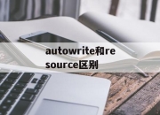 autowrite和resource区别 @autowire 和 @resource 